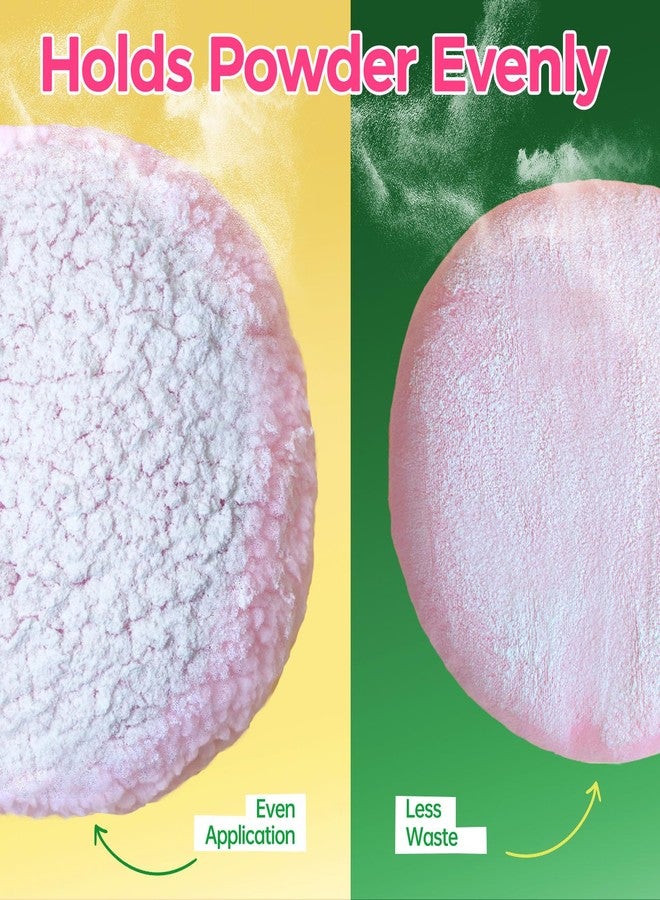 ABOLINE 2pcs Powder Puffs, 6'' Body Powder Puff and 5'' Dusting Powder Puff and Container, Extra Large, Fluffy Soft, Washable, Reusable - Image 3